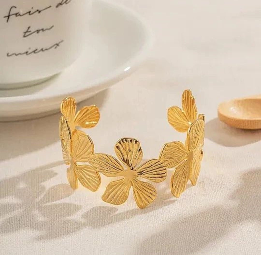 Pulsera flores autoajustable